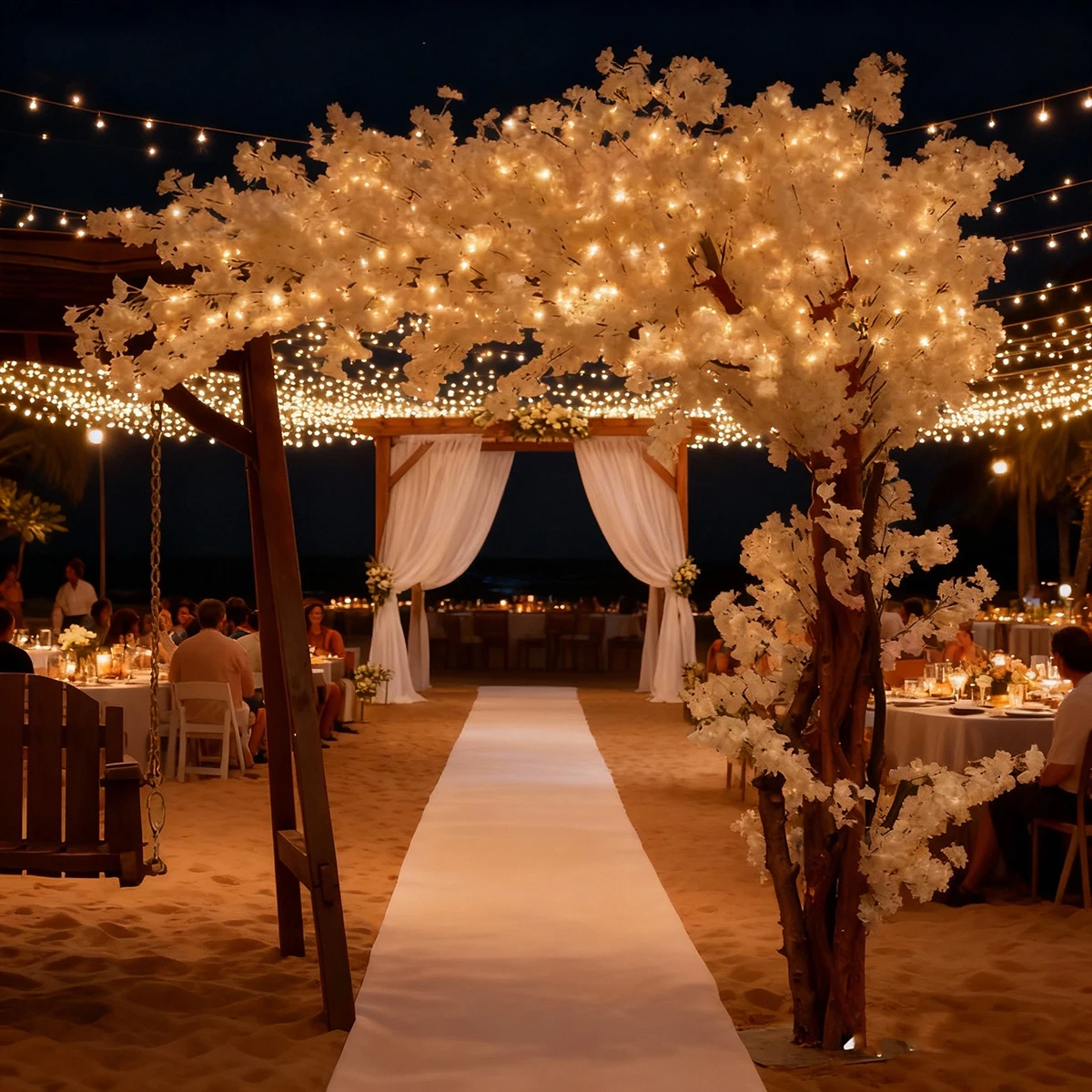 

Hand-Made Silk Artificial Cherry Blossom Trees Fake Sakura Flower Extension Simulation Wishing Tree for Landscaping