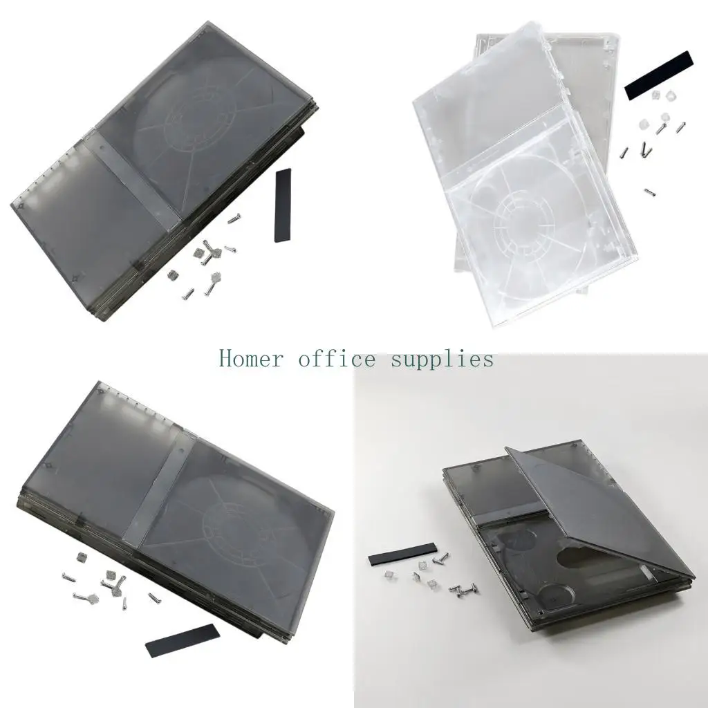 K43B Housing Repair Shell Set for 70000 75000 Video Game Unit Service, Plastic Case Parts with Screws and Support Feet