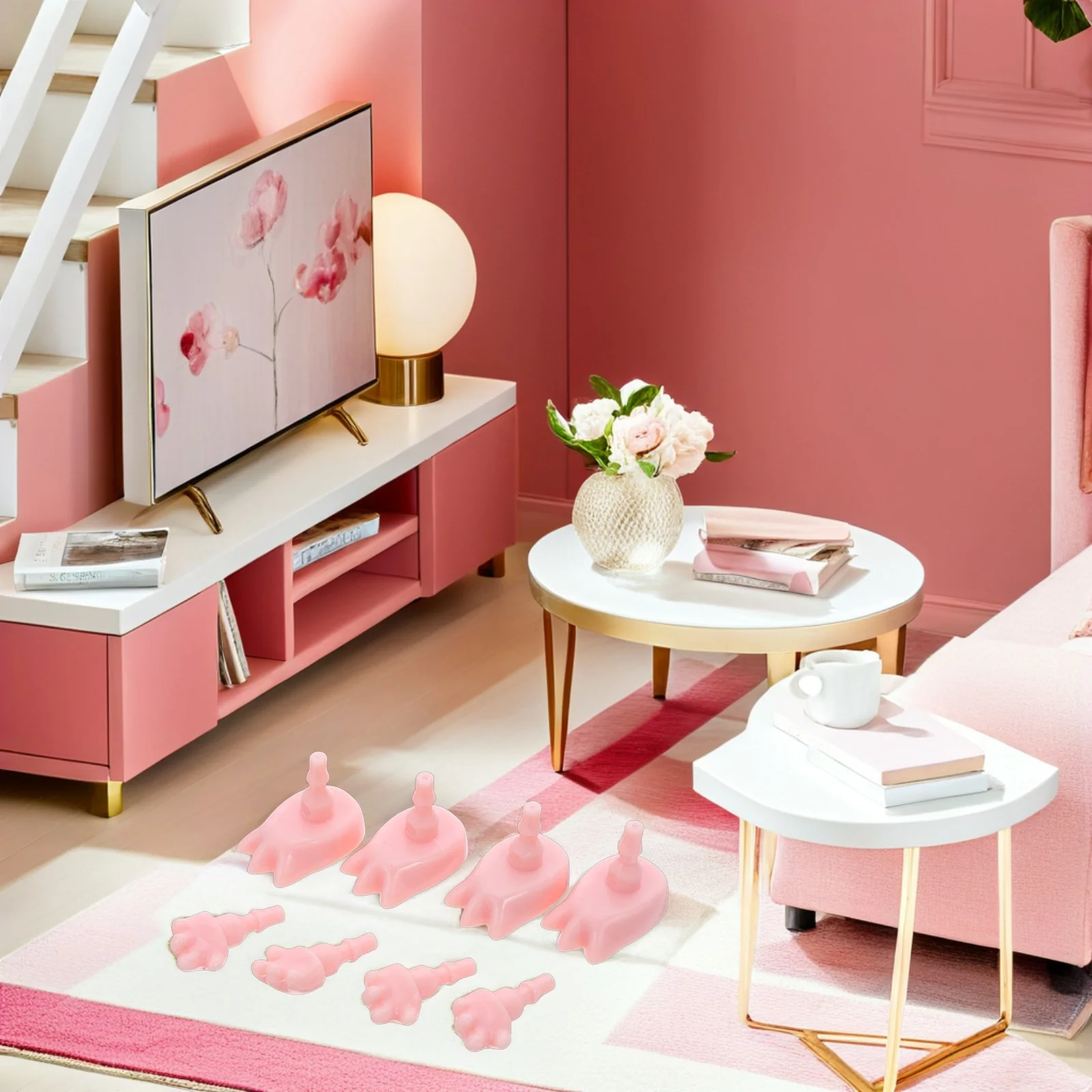 4 set 4 Sets Miniature Toy Accessories Tiny Realistic Hands Feet Replacement Parts Puppet Joints Repair Supplies