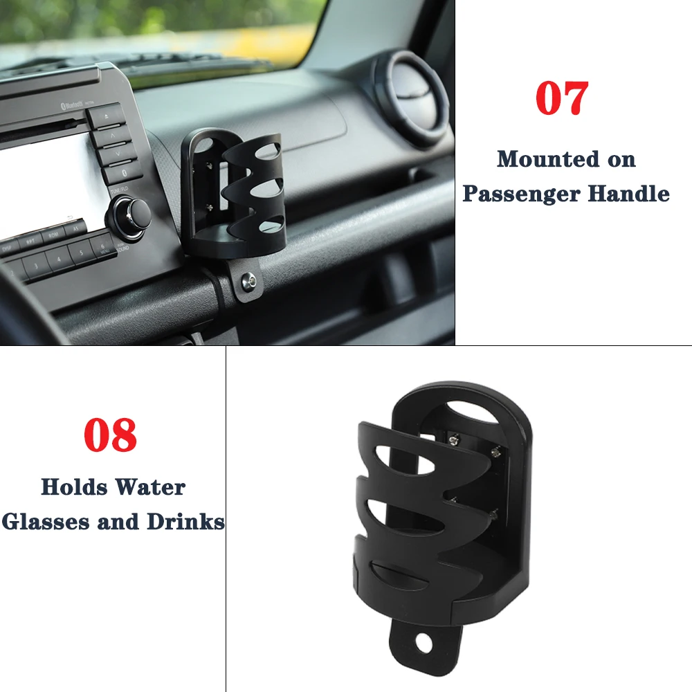 Phone Holder Stand GPS Mount Bracket Water Cup Holder for Suzuki Jimny 2019 2020 2021 2022 2023 JB74 JB64 JB43 Car Accessory ABS