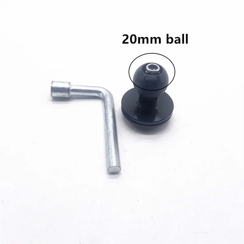 Motorcycle Handlebar Clamp Base 20mm Ball Track Base with T-Bolt Attachment for RAM Mount for Gopro