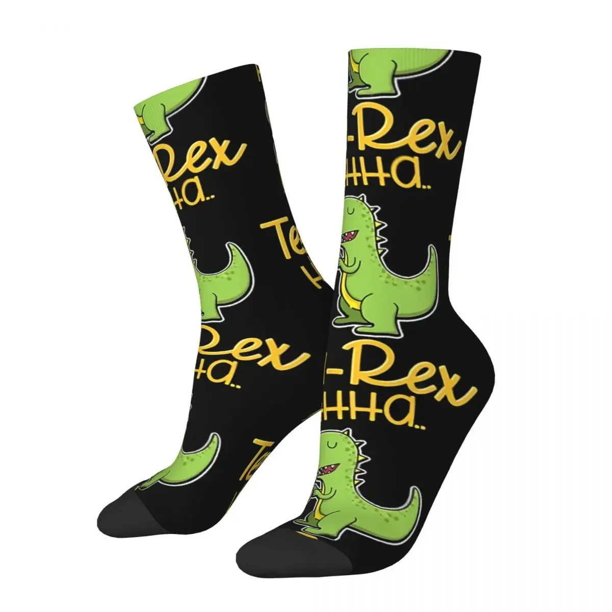 

Hip Hop Retro Tea Rex Crazy Men's Socks Dinosaurs Unisex Street Style Seamless Printed Funny Happy Crew Sock Boys Gift