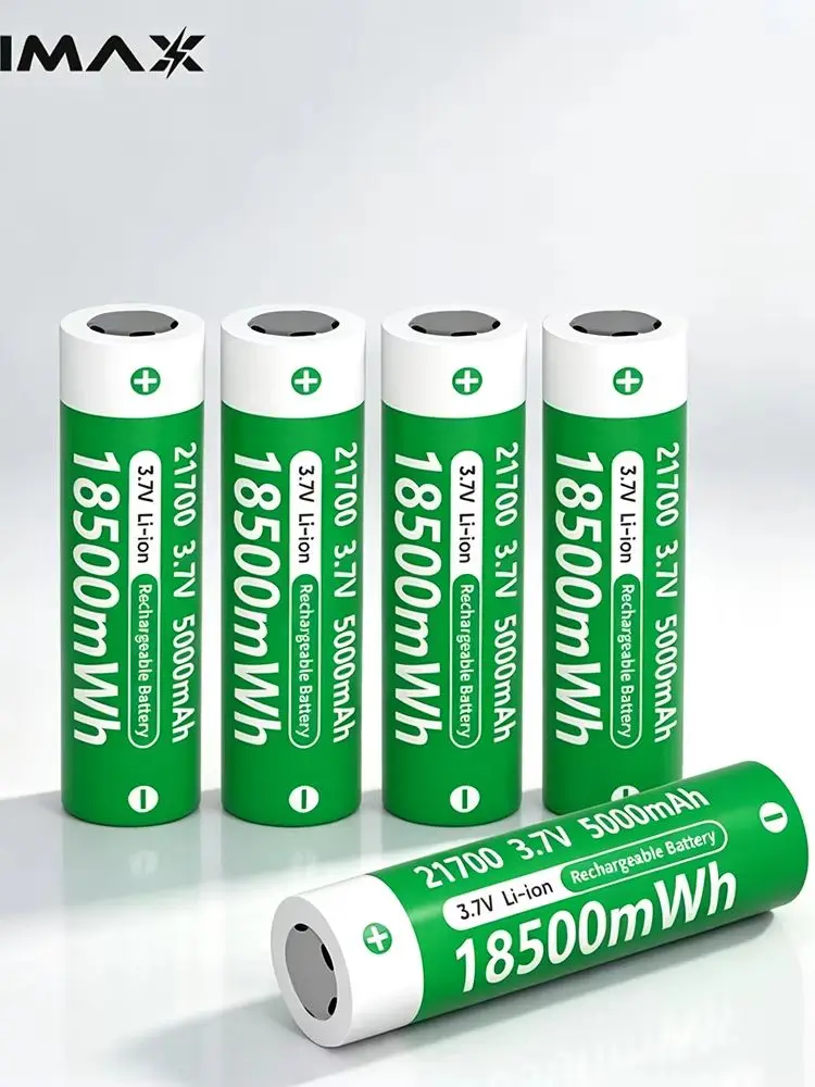 PUJIMAX 21700 3.7V 5000mAh Akumulator Li-ion Wysokiej Jakości z Płaską Główką, Baterie 21700 do Małego Wentylatora, Elektronarzędzi, Model Shi — 2