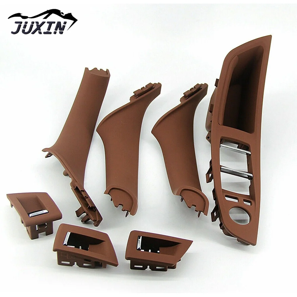 

Inner Door Panel Handle Pull Trim Set Window Switch Armrest Pane Fit For BMW 5 Series F10 F11 Brown 51417261929 LHD