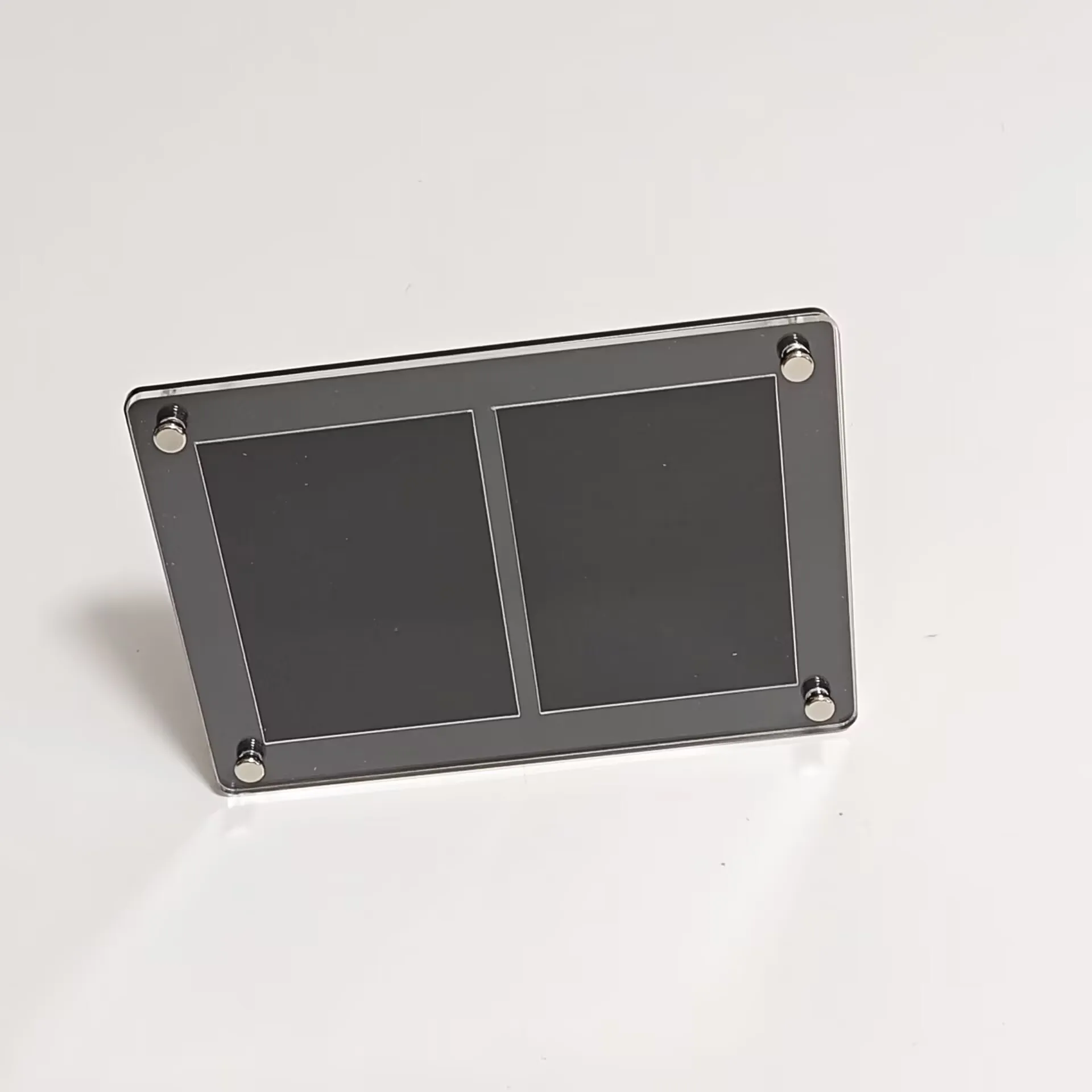 حامل عرض أسود PTCG يمكن وضع إطار صورة بولارويد لبطاقة جمع شخصيات الرسوم المتحركة بطاقة إضافية ممتصة للطوب - 2 فتحات #2