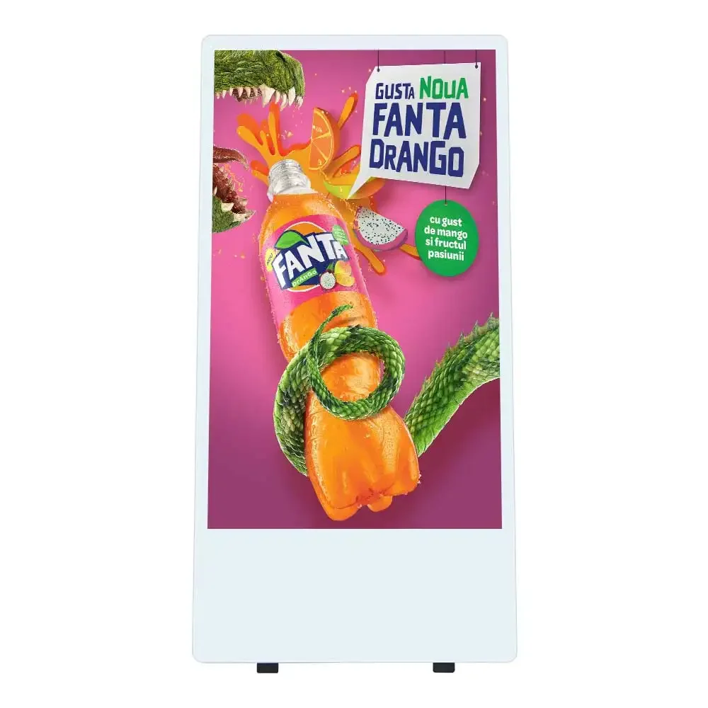 43-calowy ekran reklamowy z systemem Android, zasilany bateryjnie, cyfrowy wyświetlacz zewnętrzny, wodoodporny wyświetlacz LCD do reklam