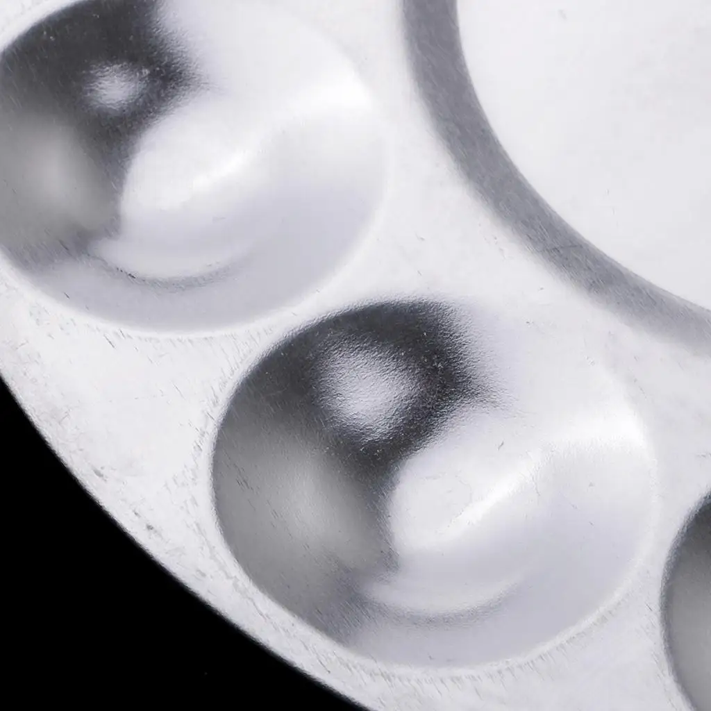 อุปกรณ์วาดภาพ จานสีอะลูมิเนียมทรงกลม ถาดสีสำหรับผสมสี อุปกรณ์ศิลปะสำหรับงาน DIY ทำเล็บ และงานนักเรียน