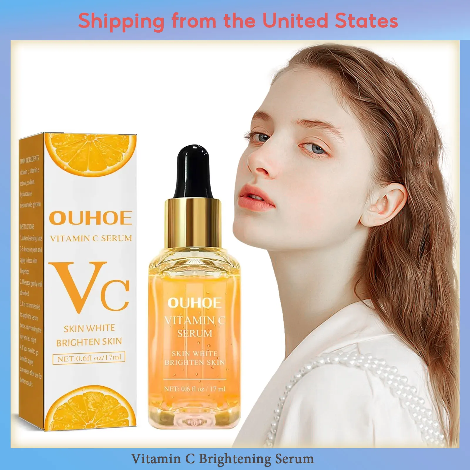 

Vitamin C Whitening Face Serum Remove Dark Spots Freckles Fade Melanin Pigment Brightening Anti-Wrinkle Essence Beauty Skin Care