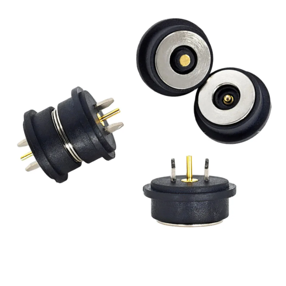 

Spring-Loaded Magnetic Pogo Pin Connector 1Pin 7mm 3A 1Pair Male and Female DC Power Charge Probe Magnetic Pogo Pin Connector