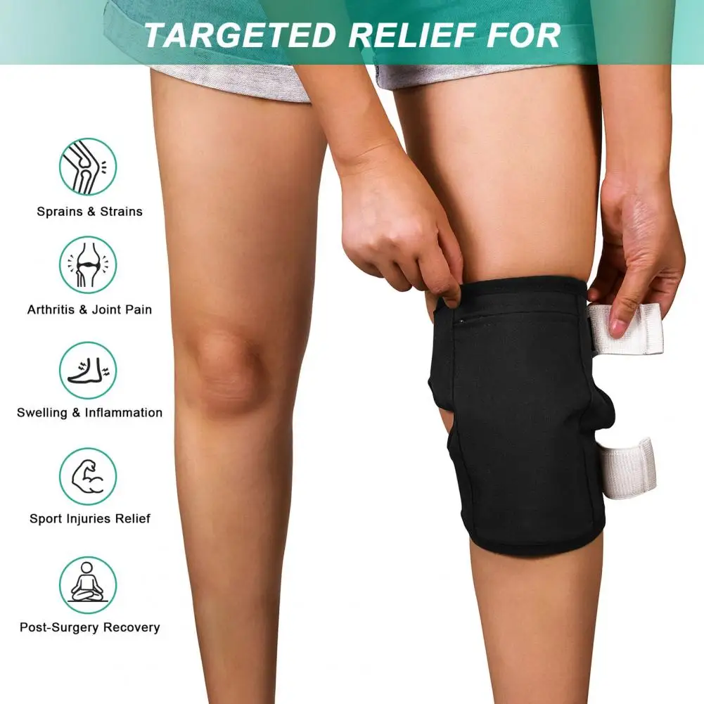 1Pc Knee Pad with Gel Pocket Cotton Lining Band Heat Therapy Ice Compress Pain Relief Knee Compression Wrap Guard Protector