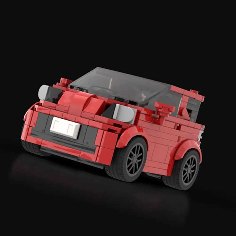 Speed Racing Car Model MOC Building Bricks Small Red Commuting Car Modular Technology Children Holiday Gifts Assemble Toys Suit