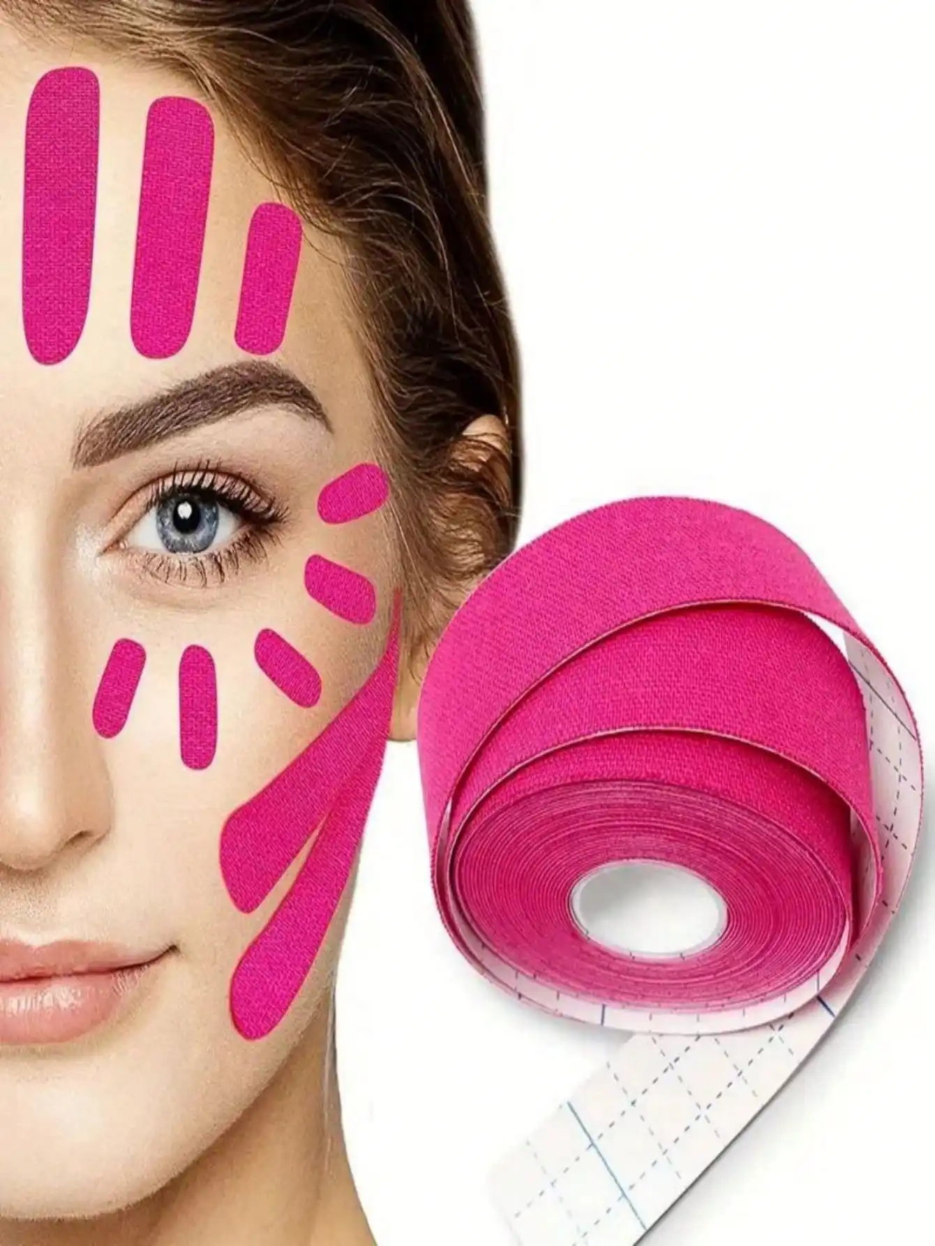 Instant Face Lifting Band - Reusable Facial Firming Tape for Chin & Jawline Contour, Anti-Wrinkle V-Shape Lift, Invisible Under