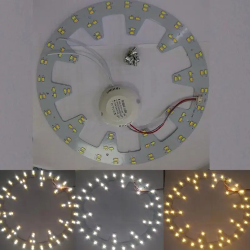 10.82 pol. de diâmetro 24w 96 leds 5730 smd três cores claras (branco quente + branco + branco macio) placa pcb de alumínio para luz de teto led