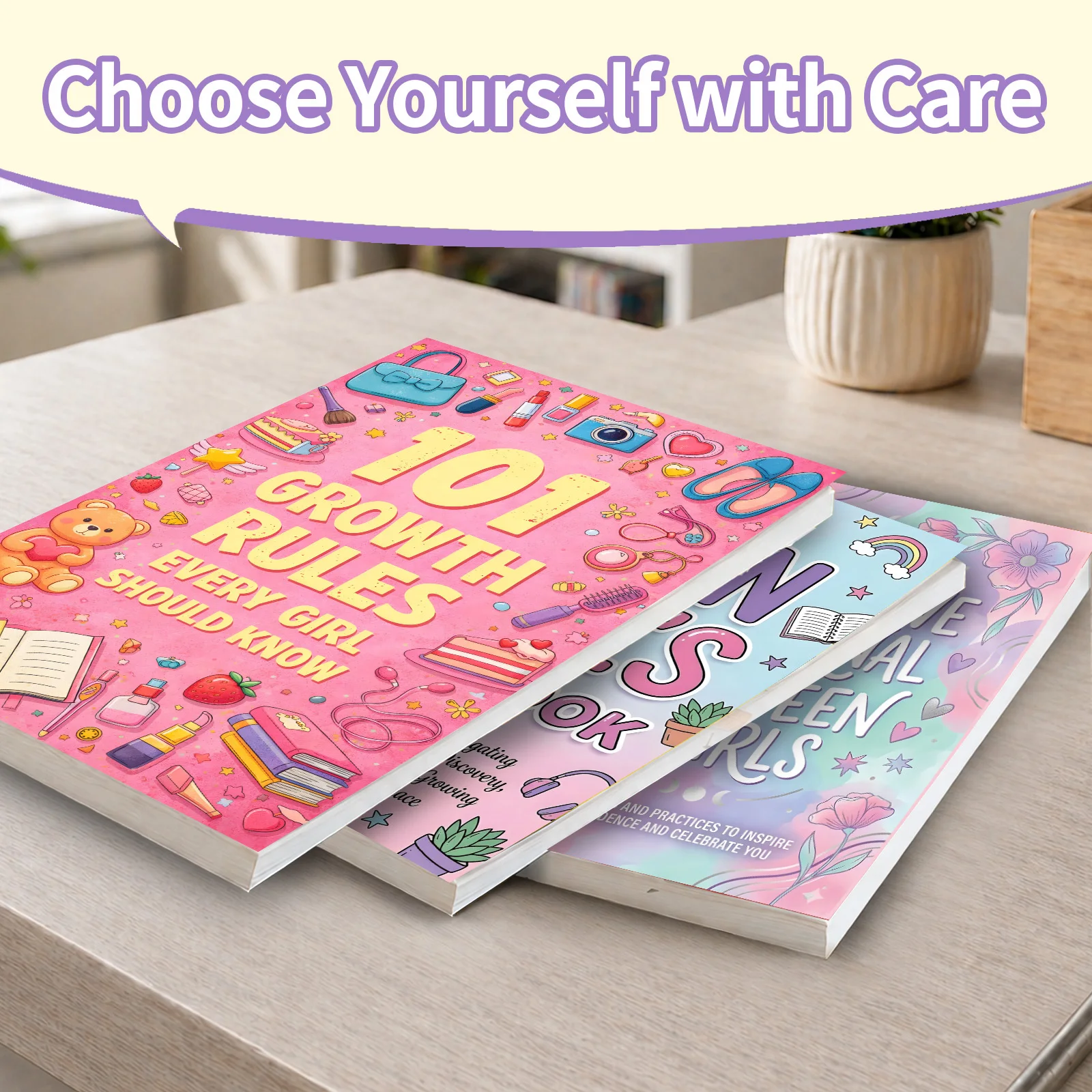 Teen Girl Confidence and Self-Love Books, 3 Book Options Including a Teen Girl’s Handbook, Self-Love Journal for Teen Girls