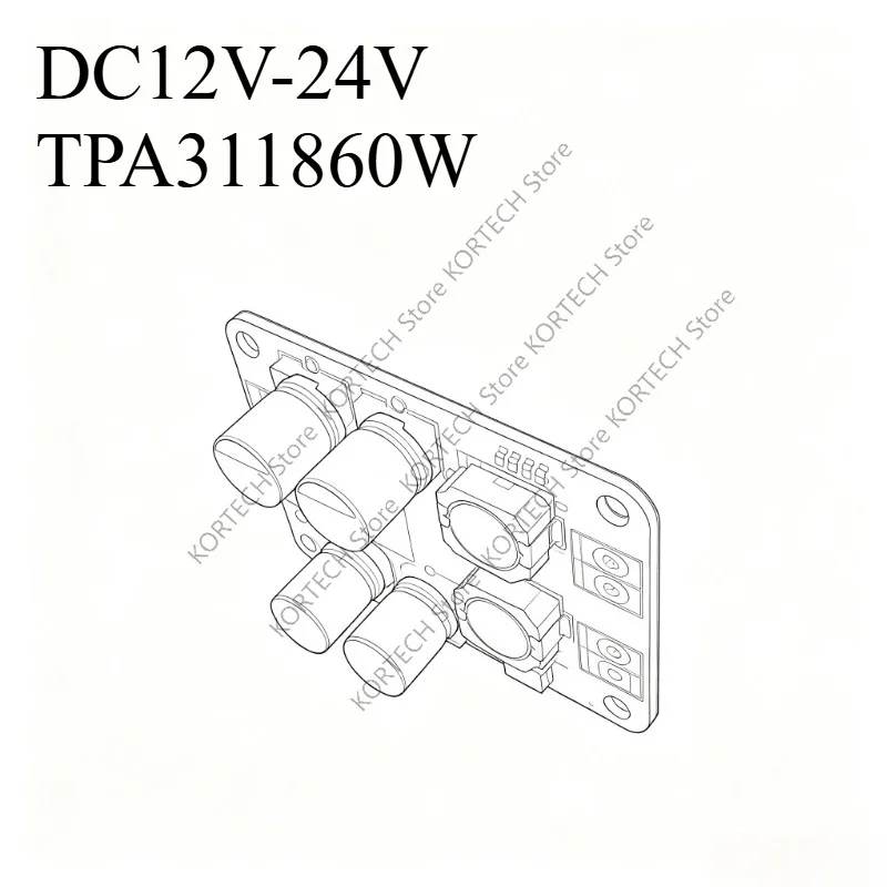 1PCS DC 12V-24V TPA3118 60W Mono Digital Audio Power Amplifier Board Amp Module 32P chip New original chip