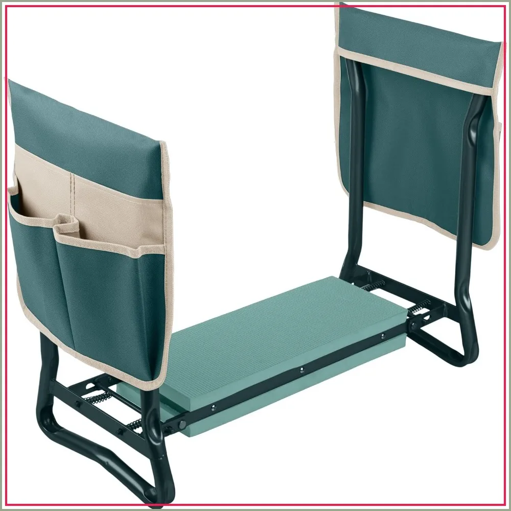 2-in-1 Foldable Garden Kneeler and Seat, 300lbs Capacity, Green