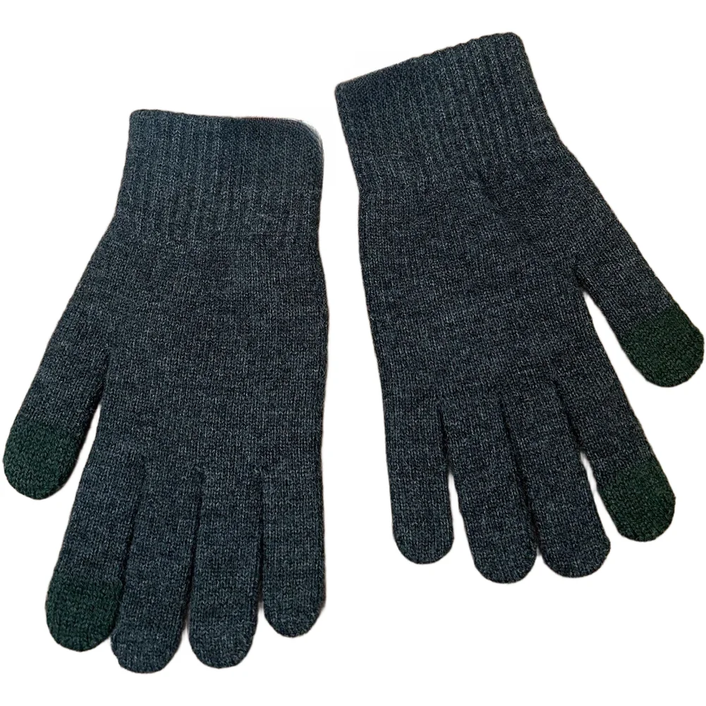 Knitted Gloves for Men Offering For Smartphone Compatibility Wind Protection and Thermal Fleece Lining for Winter Months