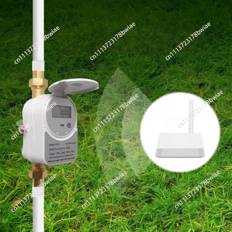 intelligent valve ultrasonic water meter liquid crystal display water flow consumption measurement