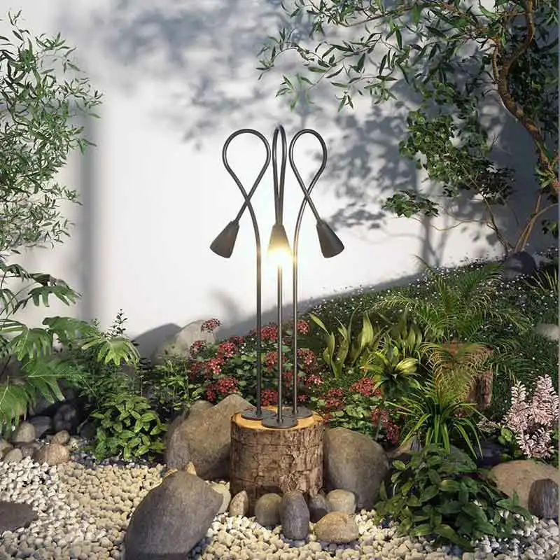 Imagem -05 - Outdoor Impermeável Lawn Lamp Paisagem Simplificada Pátio Reed Lamp Villa Garden Floor Insertion Lamp