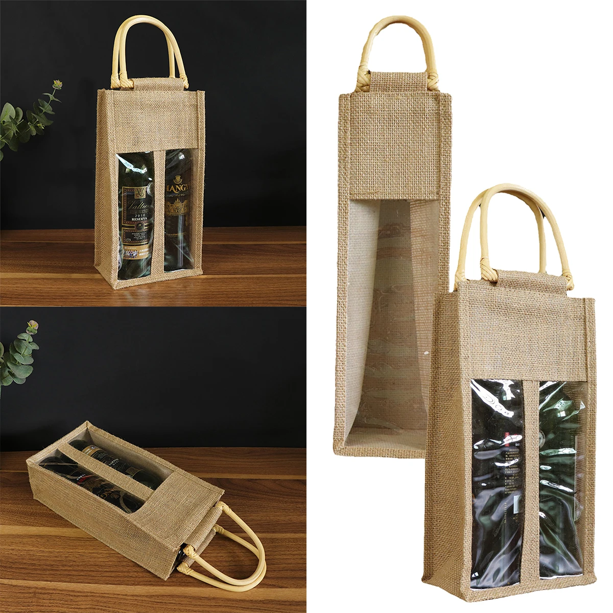 

Red Wine Bags Mongolia Wine Bags Non-Woven Linen Carrying Year Gift Boutique Packaging Bags