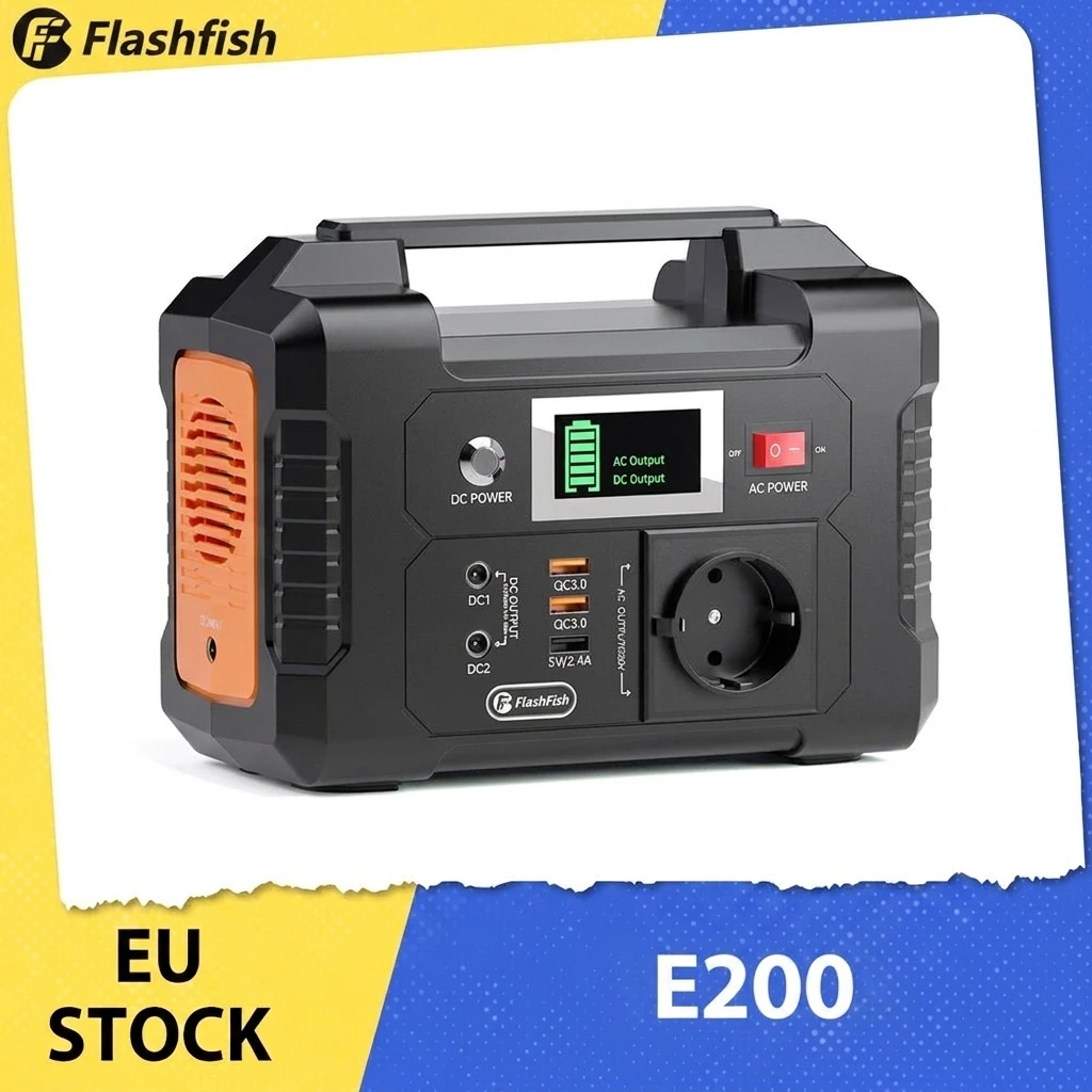 Flashfish E200 Tragbare Powerstation, 200W 151Wh LiFePO4-Batterie …