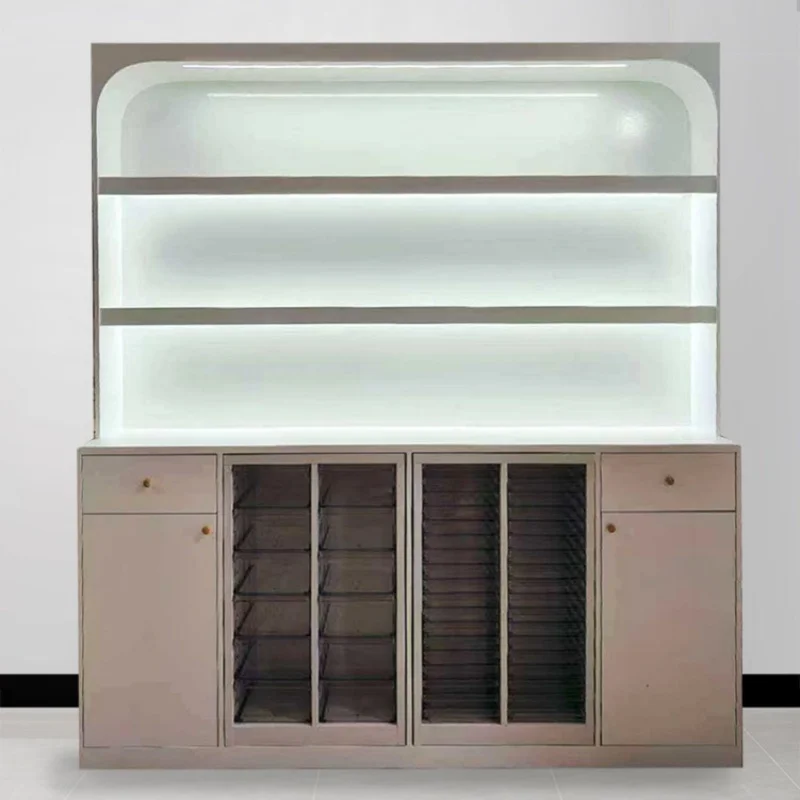 

* Eco-Friendly Heavy Duty White Nail Art Display Cabinet for Beauty Salon Cosmetics Storage & Preservation