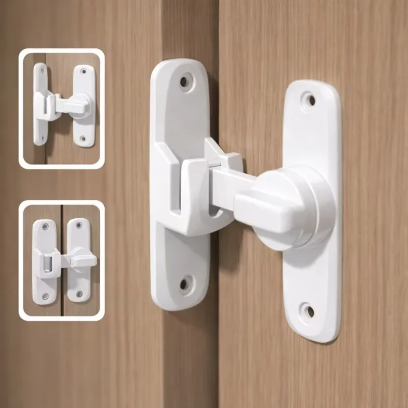 90/180 Degree Flip Door Lock Anti-theft Lock Doors Bolts Home Security Sliding Door Latch Small Gate Latches Hardware