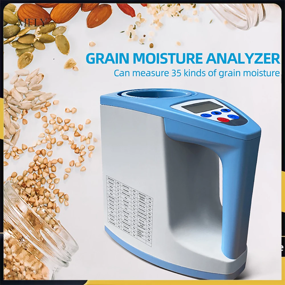 Grain Moisture Tester Beans Corn Wheat Rice Peanut Moisture Tester Digital Corn Wheat Moisture Humidity Gauge Meter Detector