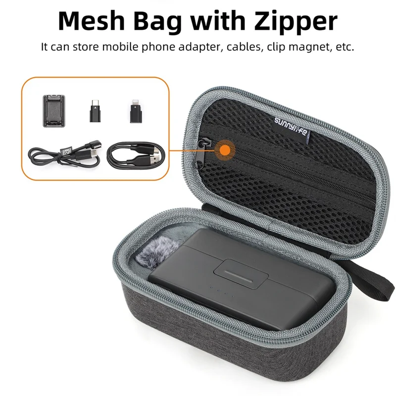 Smart-SUNNYLIFE для DJI Mic 2/1, сумка для хранения, защитный чехол для беспроводного микрофона, устойчивые к падениям, износостойкие портативные детали