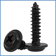 50 100 200 pcs M1.4 M1.7 M2 M2.5 M3  M3.5 M4 PWA  Mini Black Steel Phillips PWA Cross Round Head Self Tapping Screws with Washer