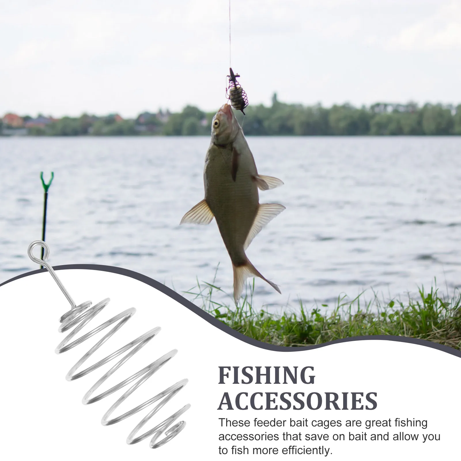 

Stainless Steel Spring Bait Holder 1 5x70mm Olive Shape Fishing Supplies Hooks Feeder Cage Traps Carp Bait Cages