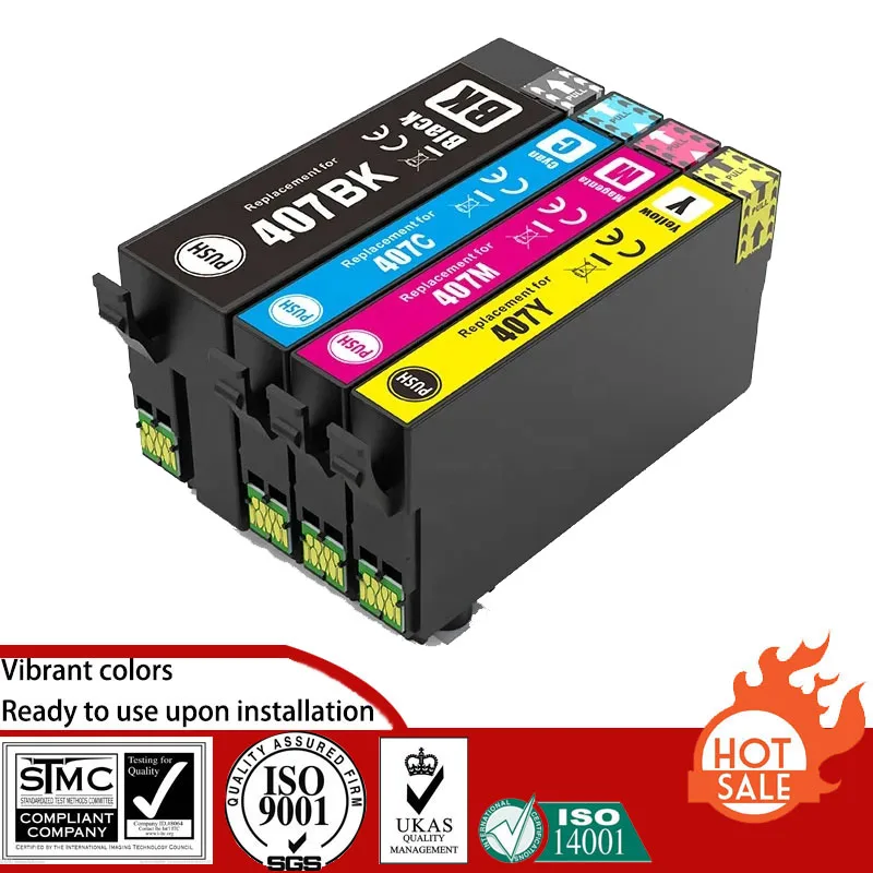 

Совместимый картридж для Epson T407 T-407 407 C13T07U140 C13T07U240 C13T07U340 C13T07U440, костюм для Epson WF-4745