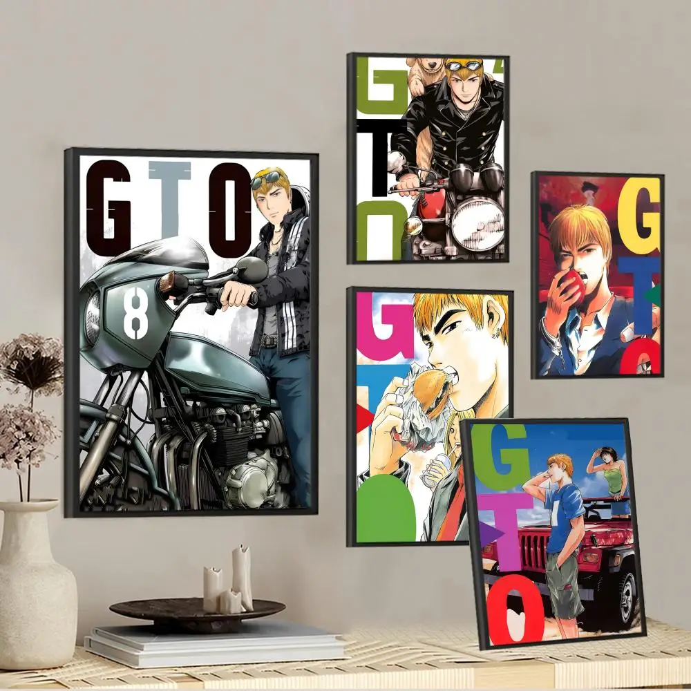 Anime Great Teacher Onizuka Poster Self-adhesive Art Poster Whitepaper Prints Posters Artwork Aesthetic Art Wall Painting