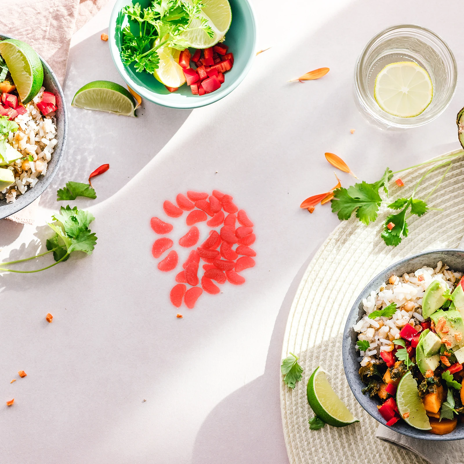 

32pcs Miniature Slices PVC Charms Craft Supplies Hair Accessories Phone Case Decor DIY Durability Sturdy Montessori Toys