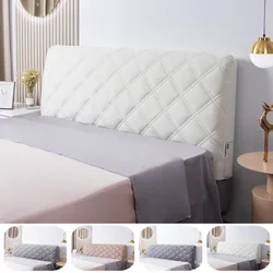 Plush Soft Bed Headboard Cover Solid Color High Elasticity Bed Head Slipcover Anti-dirty Easy To Clean Bed Back Rest Home