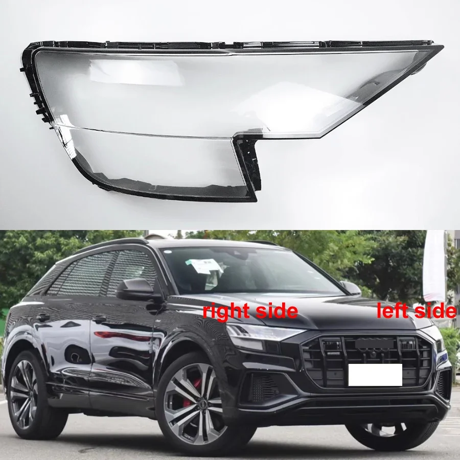 

Для Audi Q8 2018 2019 2020-2024 крышка фары прозрачный абажур корпус фары линза из плексигласа заменить оригинальный абажур