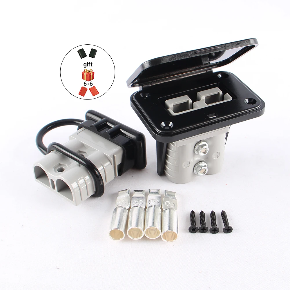 2/4er-Pack 50A 120A 175A Batterieladeanschluss-Set 600V Schnellstecker Autobatterie-Stromanschlüsse Gabelstapler-Kabelverbinder
