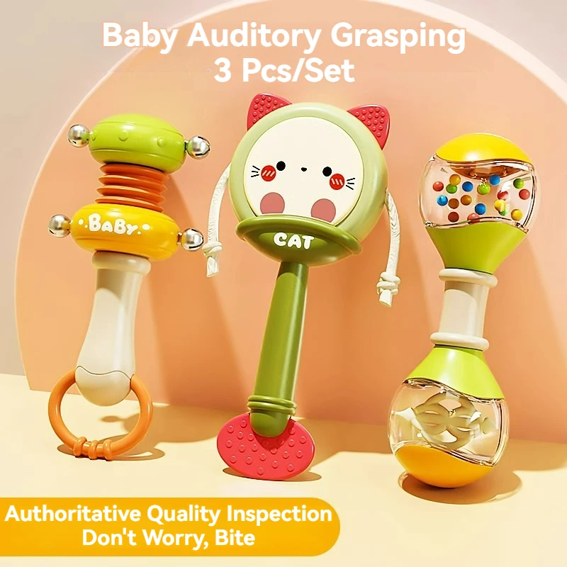 Montessori Baby Spielzeug Musical Cartoon Auto Schlüssel Vocal Puzzle Spielzeug Musik Blinkende Rassel Kaninchen Beißring Spielzeug für Kleinkind Kleinkind Geschenk