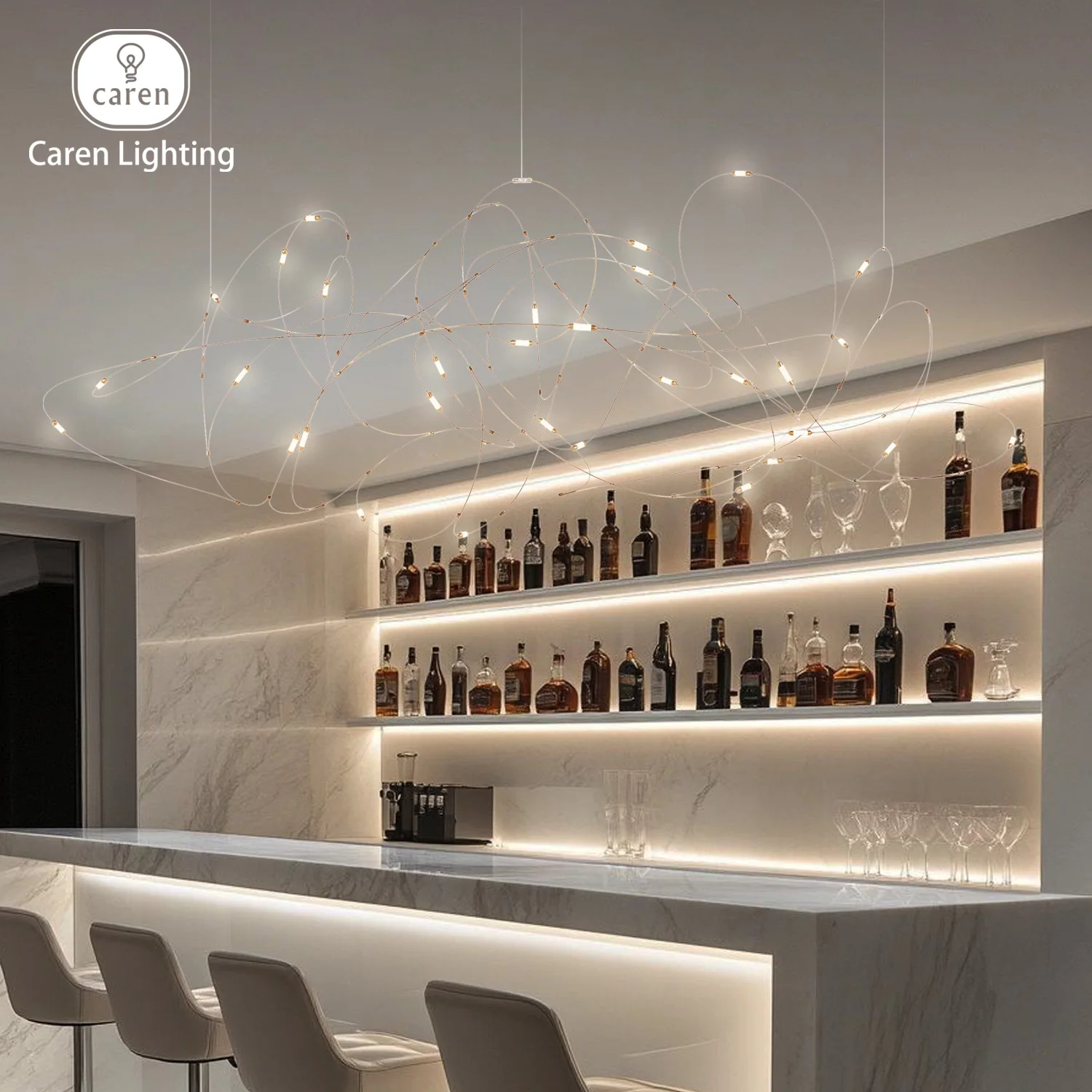 Caren Lighting Firefly Unique LED Chandeliers Modern chandeliers Stylish chandeliers Elegant chandeliers sparkle and shine