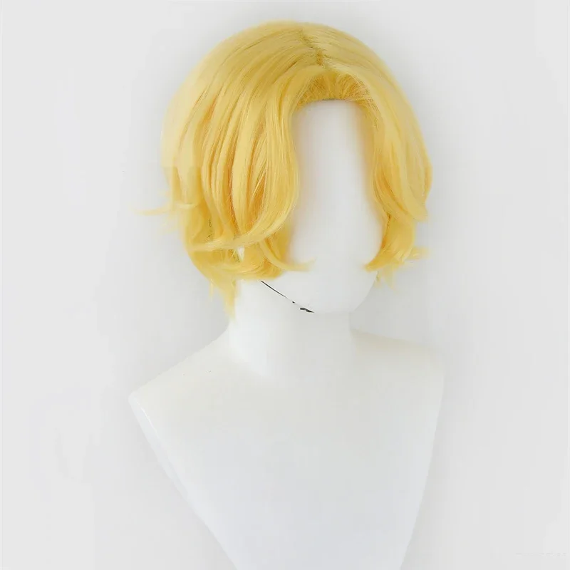 Anime Sabo parrucca Cosplay breve Gloden ricci capelli resistenti al calore uomini festa di Halloween Sabo parrucche Cosplay parrucca Cap