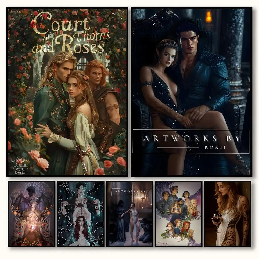 A Court of Thorns and Roses Romantasy Fantasy Book Art Poster Decorative art prints for the home, holiday gifts, unframed