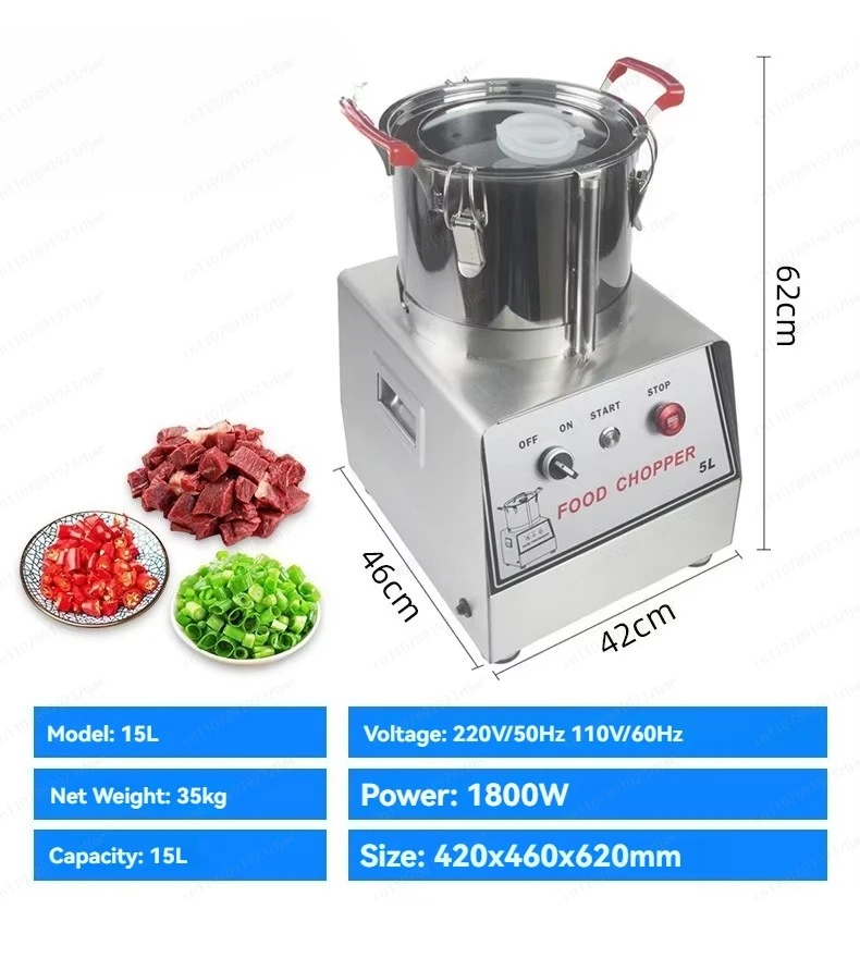 5L Commercial Electric Meat Grinder & Mixer - Multifunctional Heavy Duty for Restaurant & Butcher