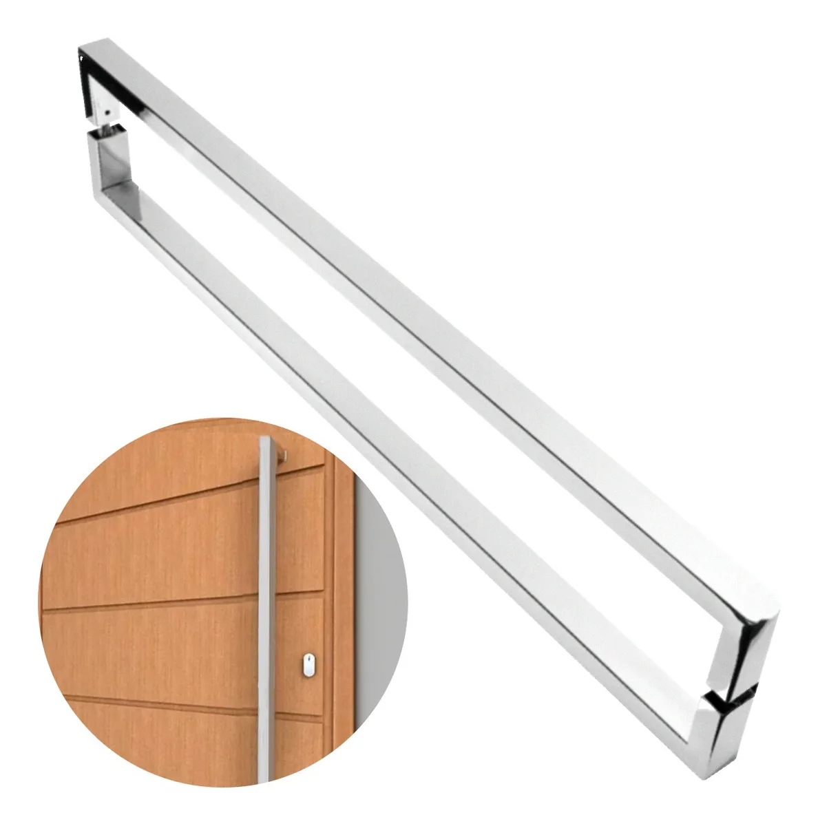 60 cm Brushed Stainless Steel Luxury U Door Handle Wood Glass Brinovar