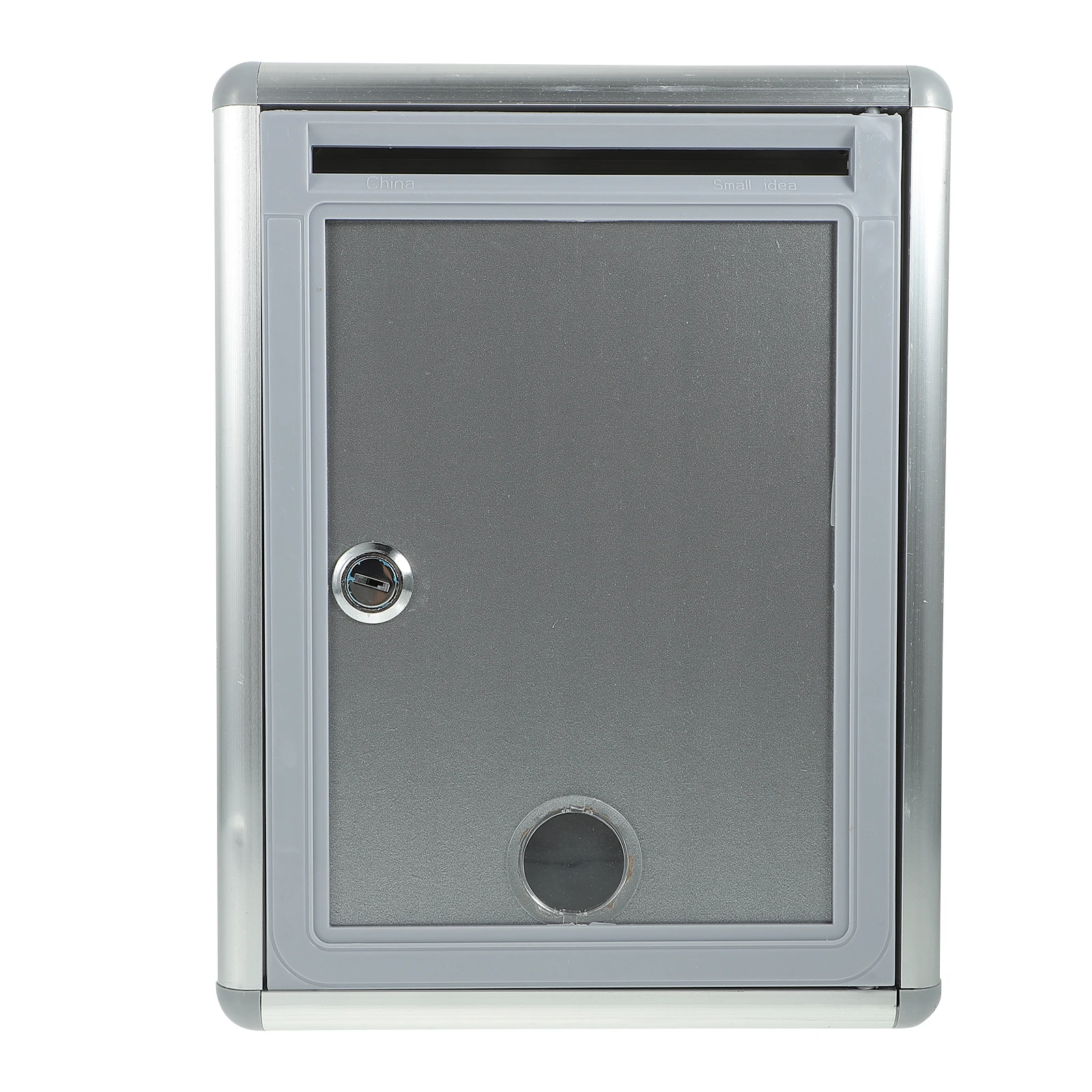 

Aluminum Alloy Wall Mount Letter Box 21.5x10.5x28.5 Silver Gray Mailbox with Lock Secure Suggestion Complaint Post Box Storage