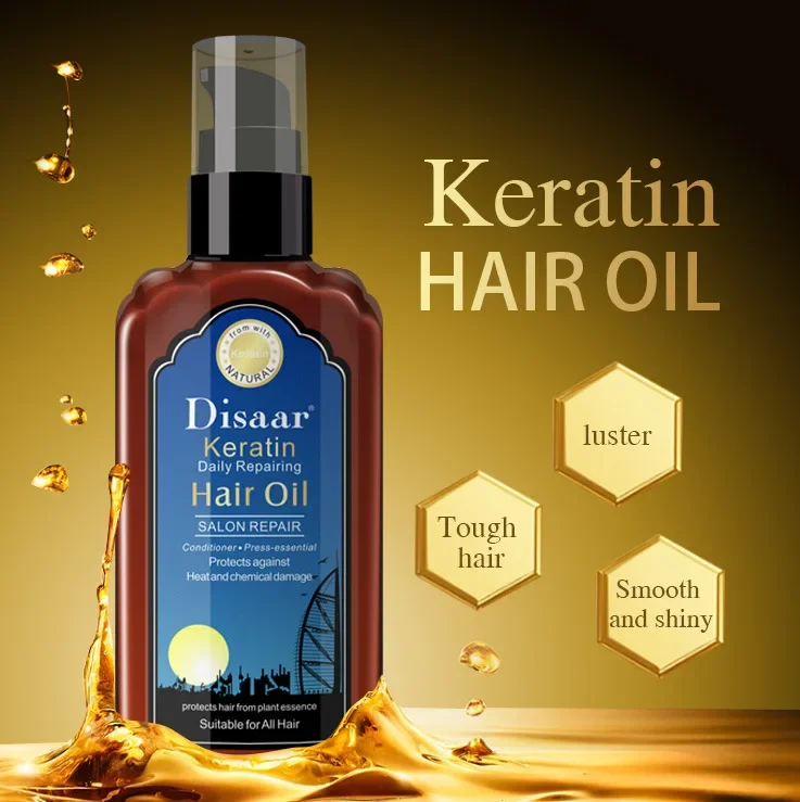 120ml Pure Keratin Argan Oil Care Hair & Scalp Treatment Moisturizing Hair Easily Absorbed Oils Increase the Gloss Repair Hair