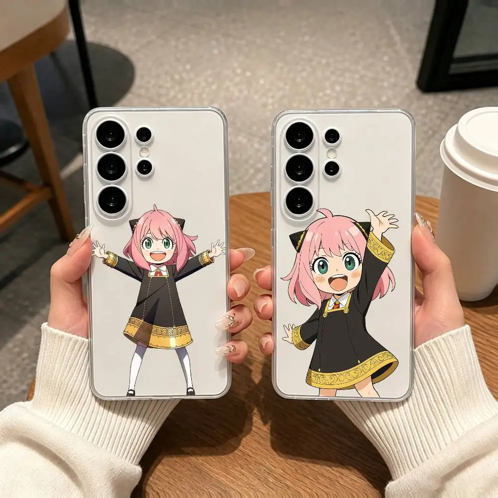 SPY-FAMILY Anya Forger gift Phone Case Transparent Silicone Soft For Samsung S25,S24,S21,S22,S23,S30,Ultra,S20,Plus,Fe