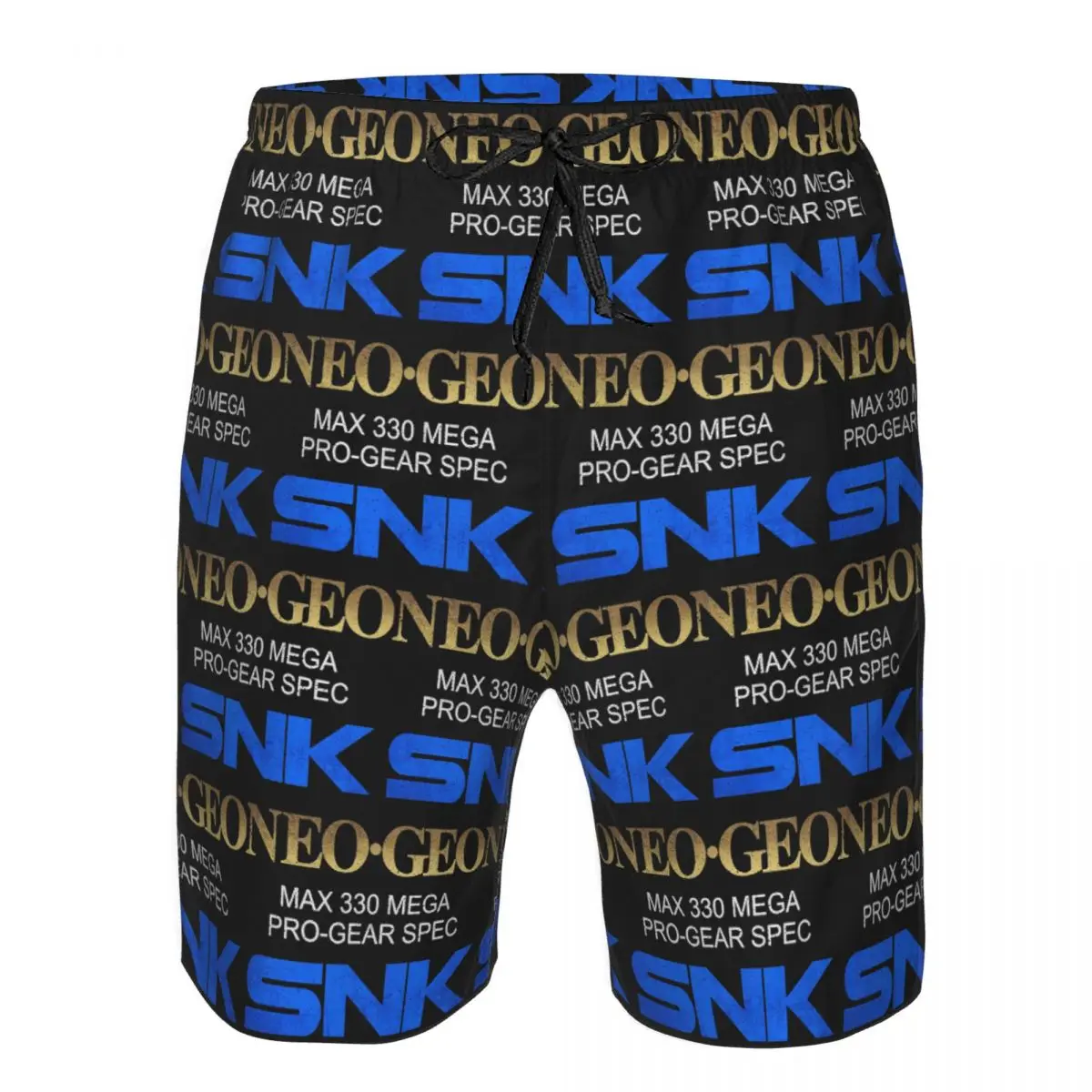 Neo Geo Pro Gear Spec Gold Retro Design Trunks Beach Board Shorts Casual Quick Dry Swim Summer Men Pants