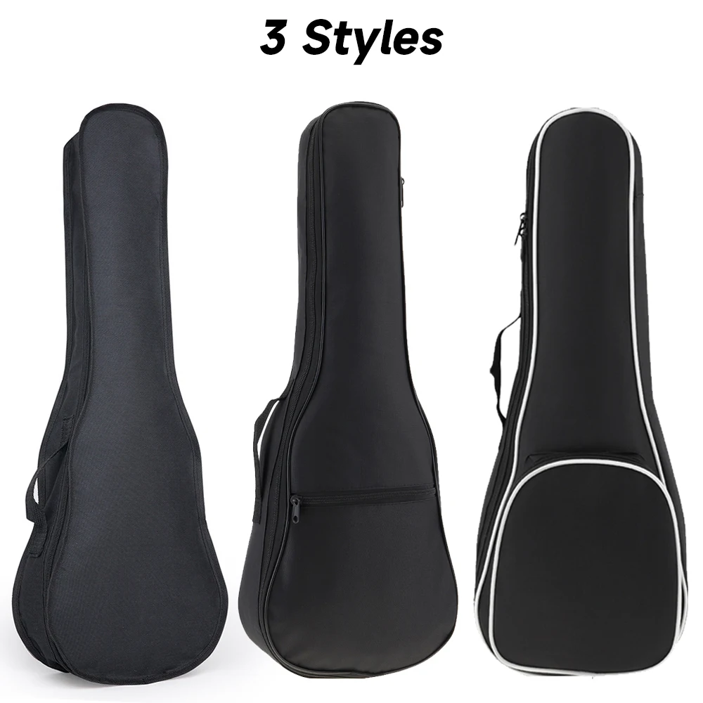 21/23 /26 Inch Portable Ukulele Bag Soft Waterproof Case Mini Guitar Black Backpack Musical Instrument Accessory