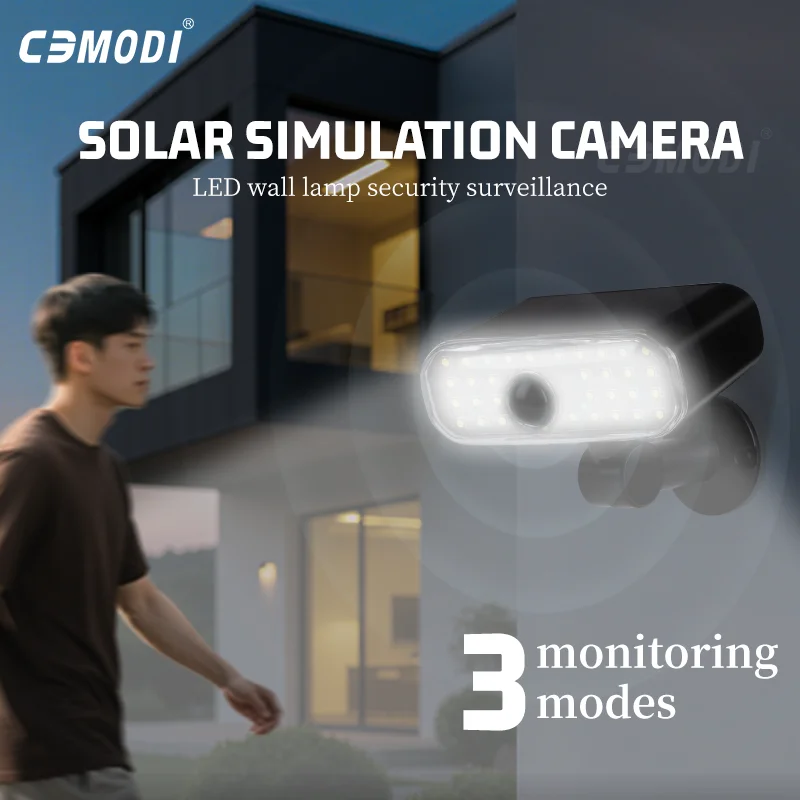 

Outdoor Waterproof Home Camera Solar Power Simulation Camera LED Wall Lamp Security Surveillance LED Solar Light