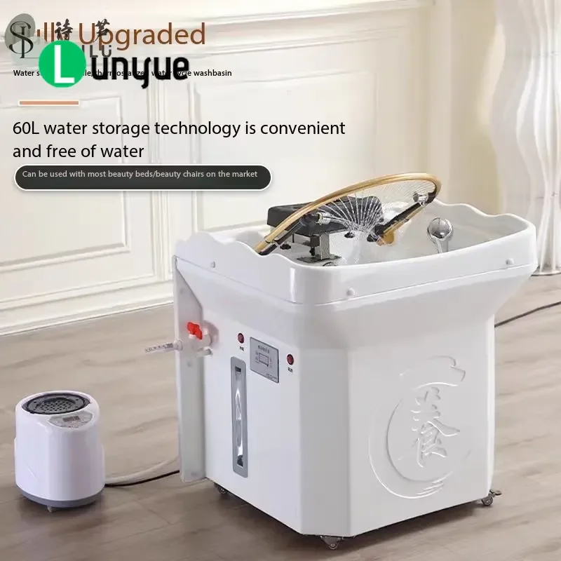 Modern Stainless Steel Portable Shampoo Sink with Water Circulation Steamer Removable Basin for Use